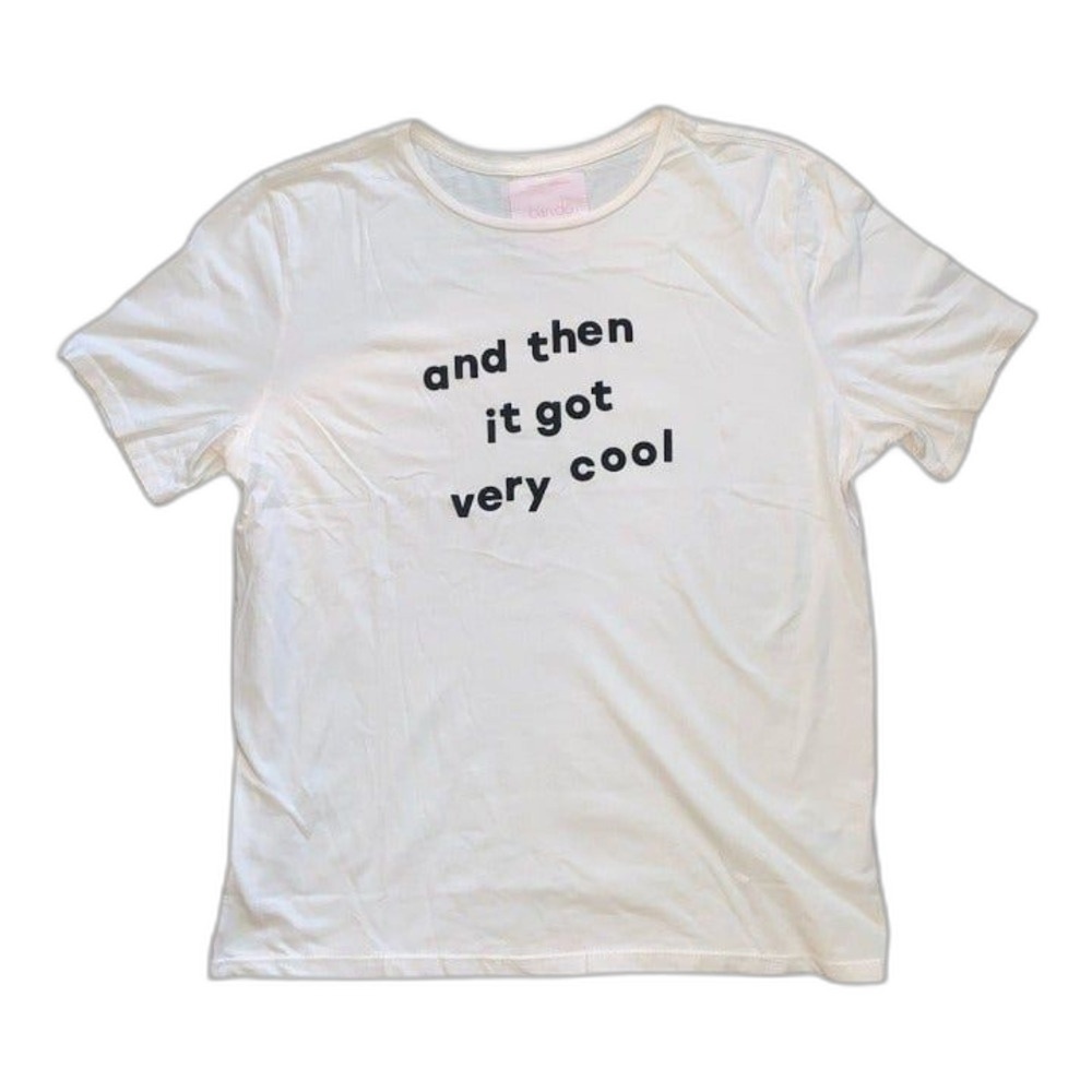 ban.do Womens Solid Graphic T-Shirt, Pink XS